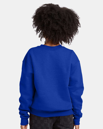 Hanes Youth EcoSmart® Crewneck Sweatshirt P360 #colormdl_Deep Royal