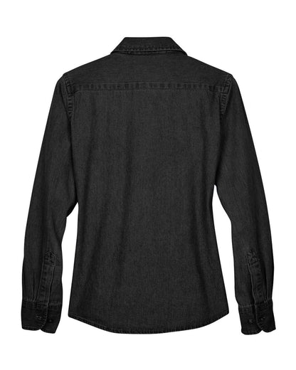 Harriton Women's Denim Shirt M550W #color_Washed Black