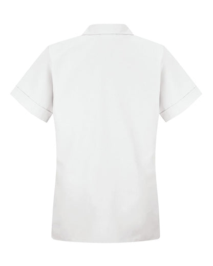Red Kap Women's Loose Fit Short Sleeve Button Smock TP23 #color_White