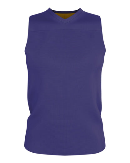 Alleson Athletic Youth Blank Reversible Game Jersey A105BY #color_Purple/ Gold