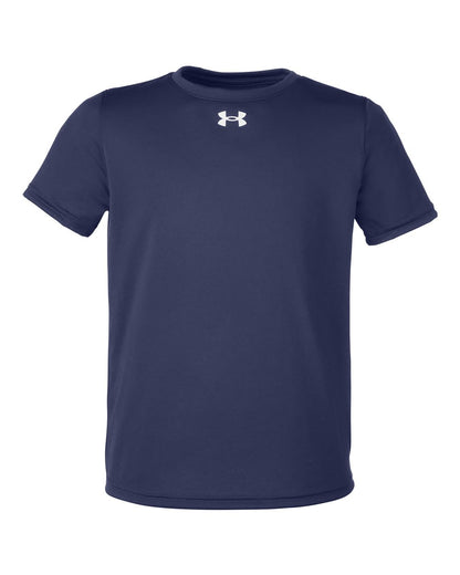 Under Armour Youth Tech™ Team T-Shirt 1377487 #color_Midnight Navy/ White