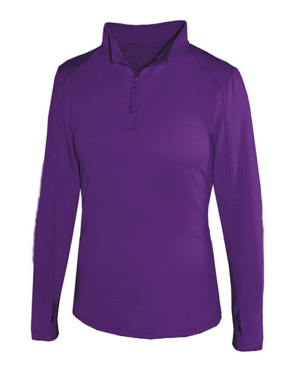 Badger Women’s Lightweight Quarter-Zip Pullover 4286 #color_Purple