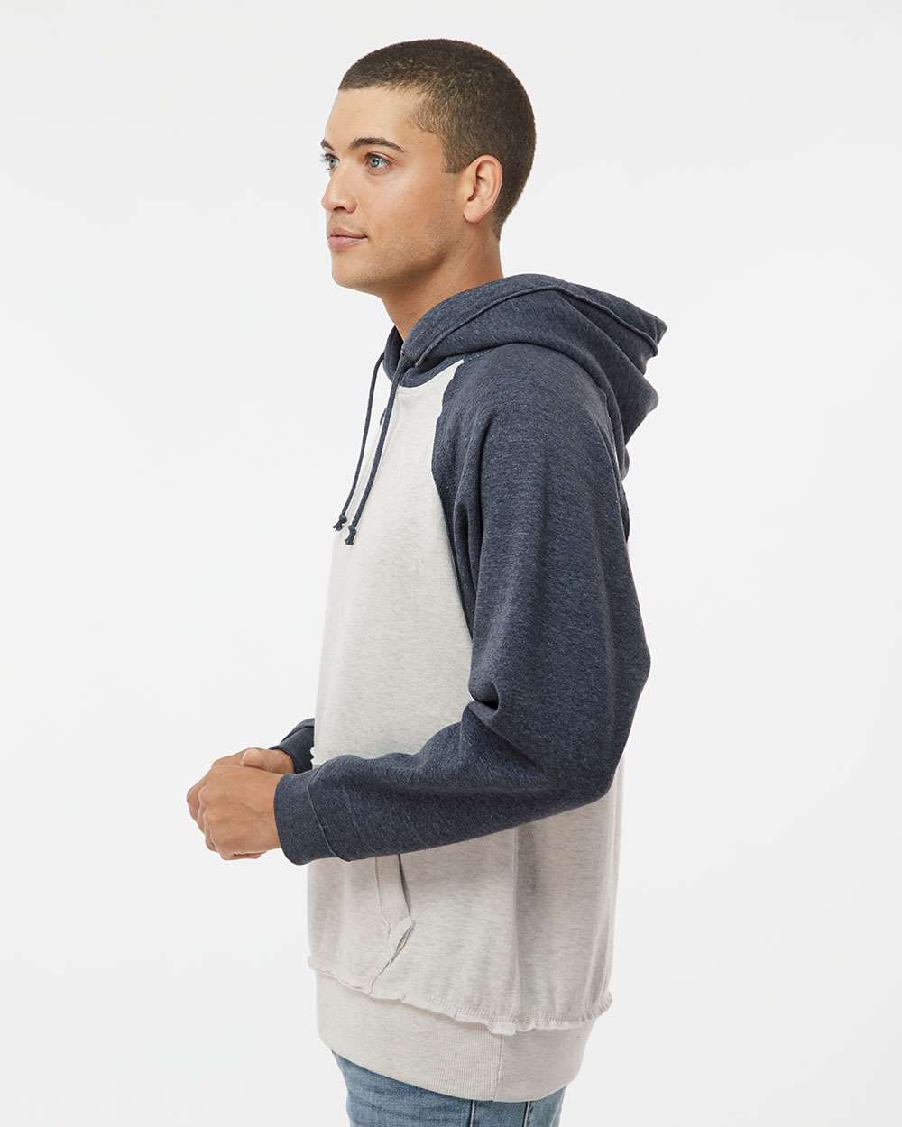 #colormdl_Oatmeal Heather/ Vintage Navy Heather