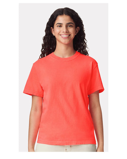 Comfort Colors Unisex Garment-Dyed Heavyweight T-Shirt 1717 #colormdl_Neon Red Orange