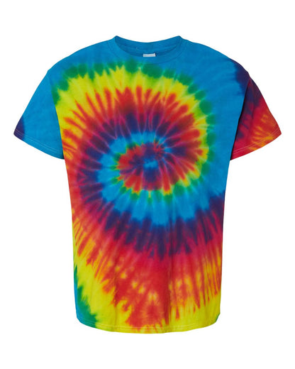 Colortone Youth Multi-Color Tie-Dyed T-Shirt 1000Y #color_Reactive Rainbow