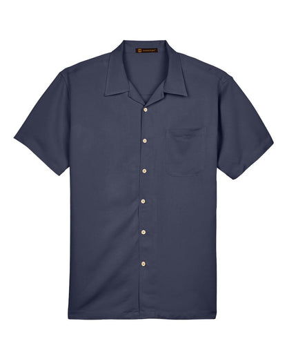 Harriton Men's Bahama Cord Camp Shirt M570 #color_Navy