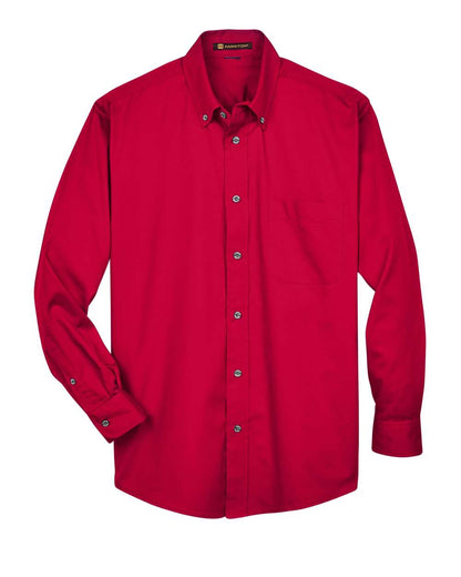 Harriton Men's Easy Blend™ Twill Shirt M500 #color_Red