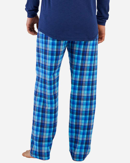 Boxercraft Men's Harley Flannel Pants BM6624 #color_Blue Harmony Plaid