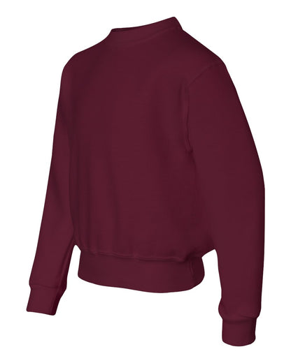 JERZEES Youth NuBlend® Crewneck Sweatshirt 562BR #color_Maroon