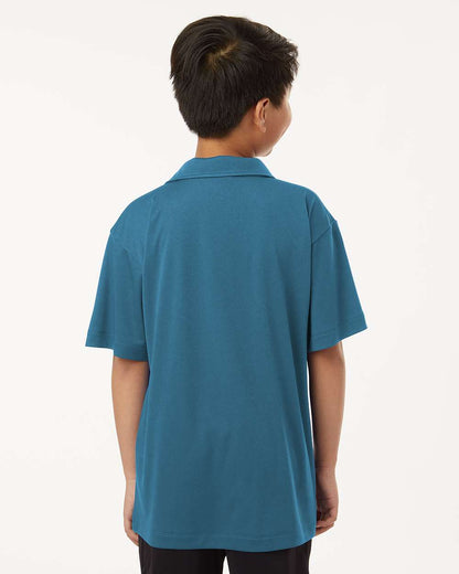 AllPro Youth Pro-Lock Performance Polo 41800Y #colormdl_Pacific Blue