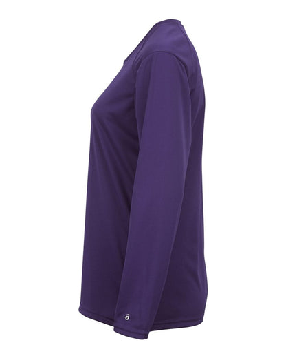 Badger Women's B-Core Long Sleeve T-Shirt 4164 #color_Purple