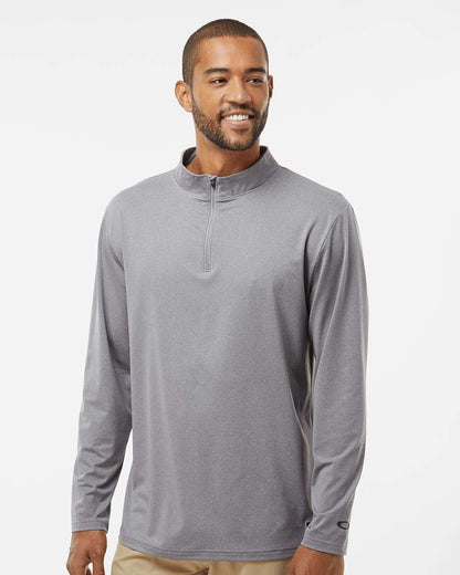 Oakley Men's Team Issue Podium Quarter-Zip Pullover FOA402997 #colormdl_New Granite Heather