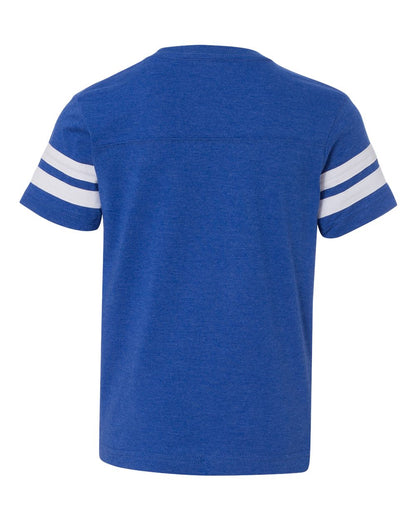 LAT Youth Football Fine Jersey Tee 6137 #color_Vintage Royal/ White
