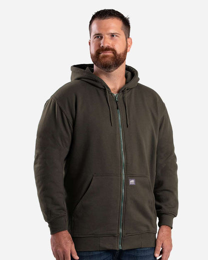 Berne Apparel Men's Heritage Thermal Lined Hooded Sweatshirt SZ101 #colormdl_Dark Brown