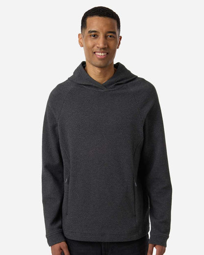 North End Men's Spirit Textured Hooded Pullover NE729 #colormdl_Black Heather