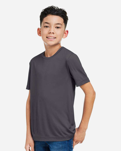 CORE365 Youth Capital Performance T-Shirt CE10Y #colormdl_Carbon