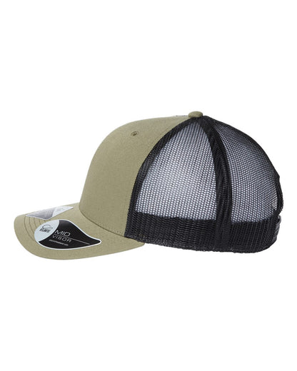 Atlantis Headwear Sustainable Trucker Cap BRYCE #color_Olive/ Black