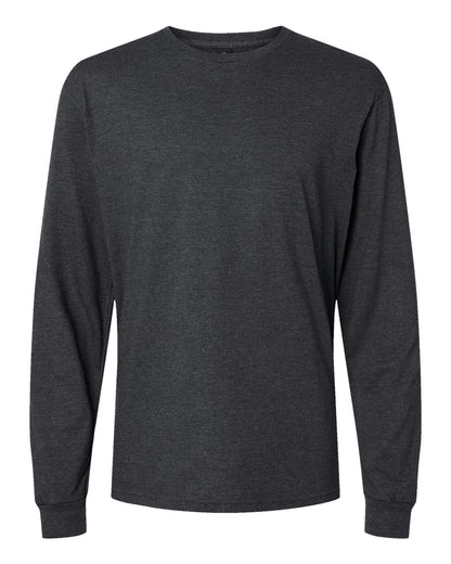 Gildan Softstyle® CVC Long Sleeve T-Shirt 67400 #color_Pitch Black Mist