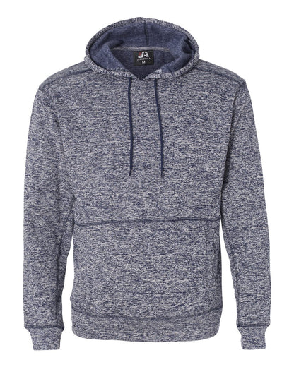 J. America Men's Cosmic Fleece Hooded Sweatshirt 8613 #color_Navy Fleck
