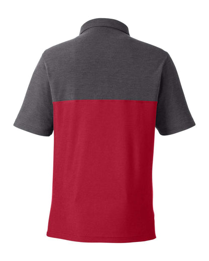 CORE365 Men's Fusion ChromaSoft™ Colorblock Polo CE112C #color_Classic Red/ Carbon Heather