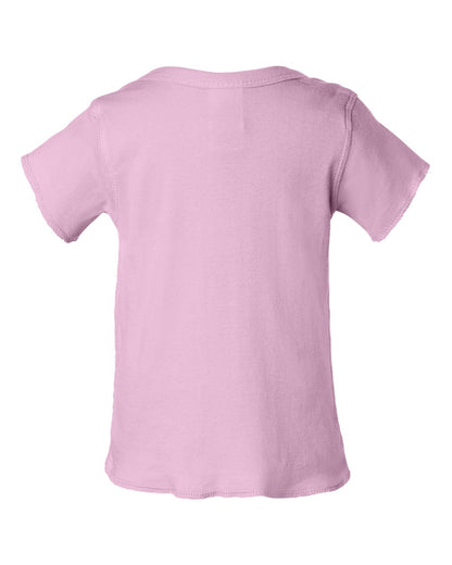 Rabbit Skins Infant Baby Rib Tee 3400 #color_Pink