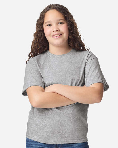 Gildan Youth Light Cotton T-Shirt 3000B #colormdl_Sport Grey