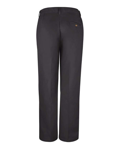 Red Kap Women's Plain Front Cotton Pants PC45 #color_Black - 30I