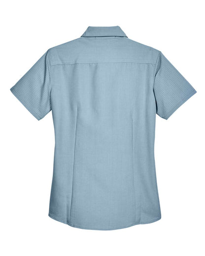 Harriton Women's Barbados Textured Camp Shirt M560W #color_Cloud Blue