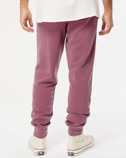 Independent Trading Co. Pigment-Dyed Fleece Pants PRM50PTPD #colormdl_Pigment Maroon