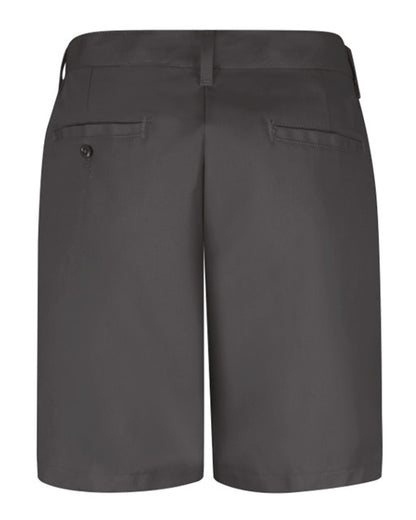 Red Kap Women's Plain Front 8" Shorts PT27 #color_Charcoal