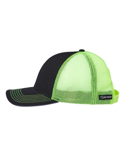 DRI DUCK Hudson Brights Cap 3357 #color_Black/ Neon Yellow