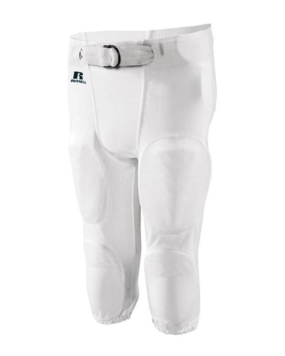 Russell Athletic Unisex Practice Football Pants F25PFP #color_White