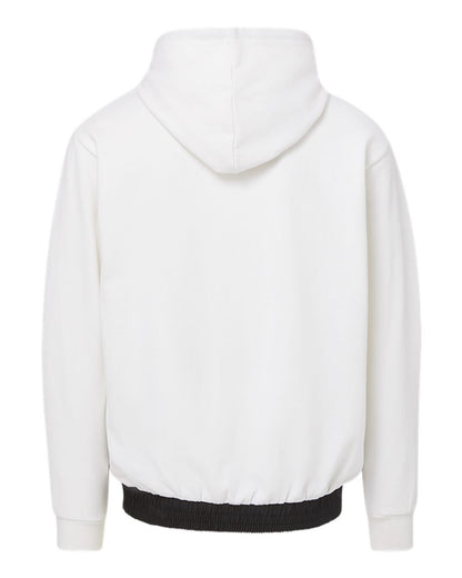 MV Sport Unisex Mixed Media Hooded Sweatshirt 23112 #color_White/ Black