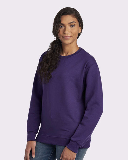JERZEES Unisex NuBlend® Crewneck Sweatshirt 562MR #colormdl_Deep Purple