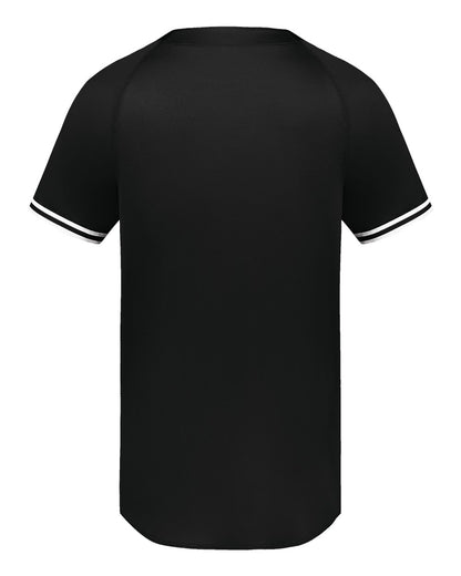 Augusta Sportswear Cutter Henley Jersey 6905 #color_Black/ White