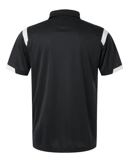 Badger Men's On the Rise Polo 3350 #color_Black/ White