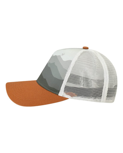 LOCALE Trucker Cap 5PTKR #color_Ranges Grey/ Dark Orange