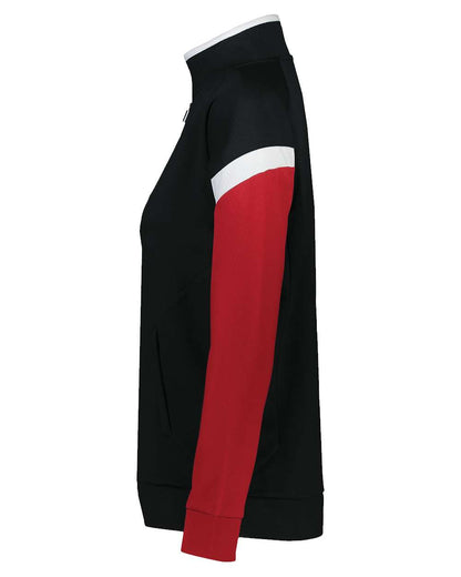 Holloway Women's Limitless Full-Zip Jacket 229779 #color_Black/ White/ Scarlet