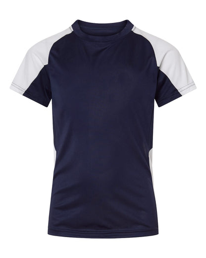 Augusta Sportswear Youth Cutter Jersey 1518 #color_Navy/ White