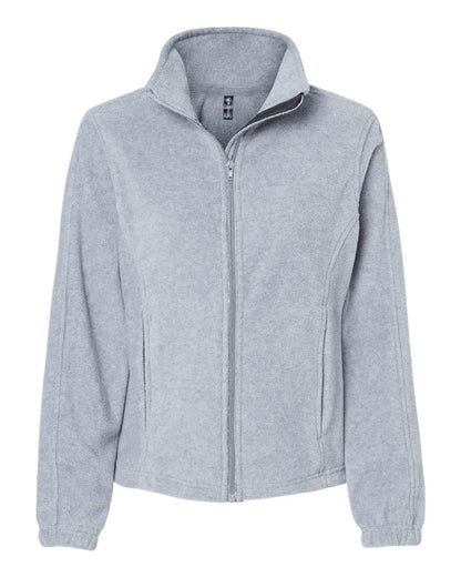 Burnside Women's Polar Fleece Full-Zip Jacket 5062 #color_Heather Grey