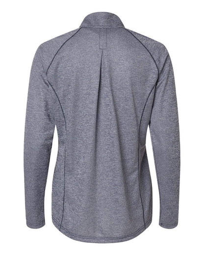 Adidas Women's Space Dyed Quarter-Zip Pullover A594 #color_Collegiate Navy Melange