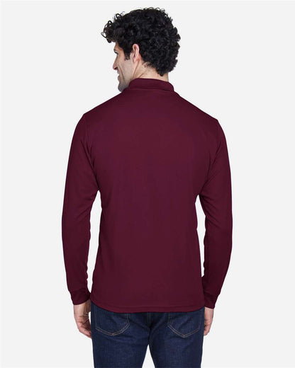 CORE365 Men's Pinnacle Performance Long Sleeve Piqué Polo 88192 #colormdl_Burgundy