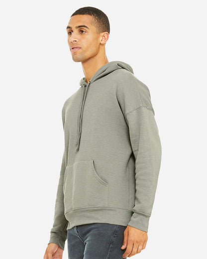 BELLA + CANVAS Unisex Sponge Fleece Drop Shoulder Hoodie Sweatshirt 3729 #colormdl_Heather Stone