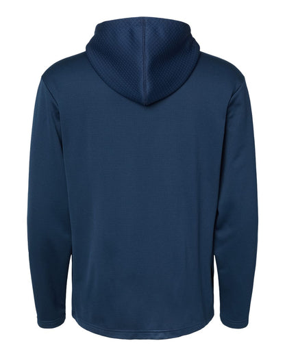 Adidas Men's Textured Mixed Media Midweight Hooded Sweatshirt A530 #color_Collegiate Navy