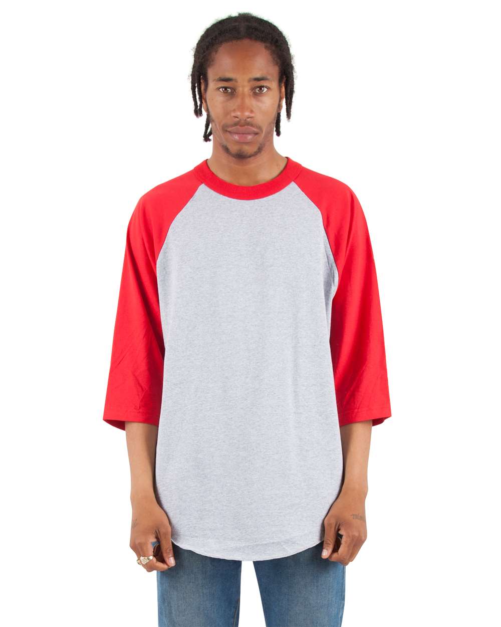 #colormdl_Heather Grey/ Red