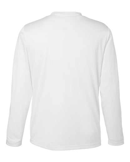 CORE365 Unisex Capital Long Sleeve Performance T-Shirt CE10L #color_White
