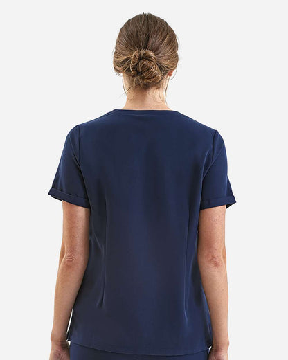 Onna Women's Invincible V-Neck Stretch Scrub Top NN310 #colormdl_Navy