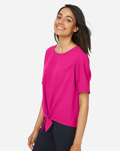 Devon & Jones Women's Perfect Fit™ Tie Front Blouse DP617W #colormdl_Crown Raspberry