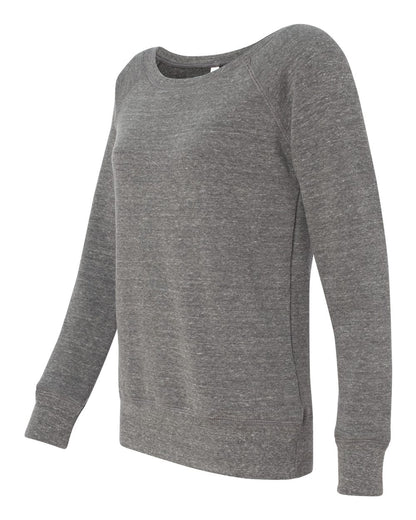 BELLA + CANVAS Women’s Sponge Fleece Wide Neck Sweatshirt 7501 #color_Grey Triblend