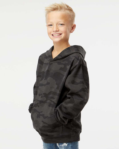 Independent Trading Co. Youth Midweight Hooded Sweatshirt SS4001Y #colormdl_Black Camo